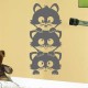 Sticker mignons trois petits chatons