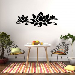 Sticker fleur de lotus sur l'eau pas cher - Stickers Nature discount - stickers  muraux - madeco-stickers