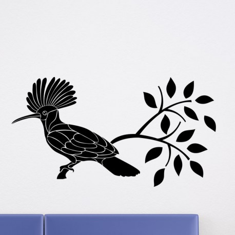 Stickers Mural - Oiseaux sur Branche en Fleurs