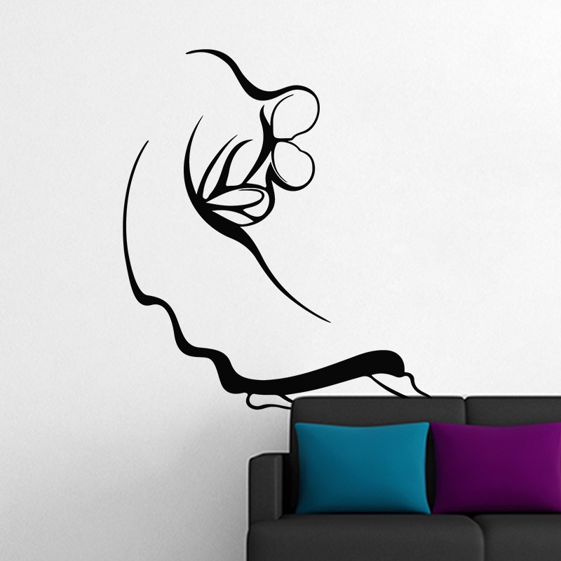 Stickers muraux design - Sticker mural Baiser noir