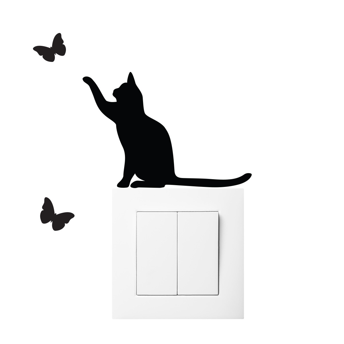 Sticker prise chat caché et papillons  Stickers muraux, Autocollant,  Ambiance sticker